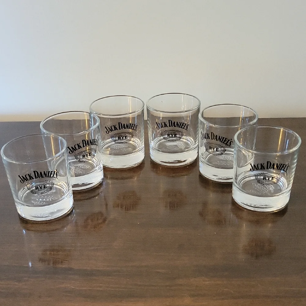 Jack Daniel's Barrel Aged Rye Whiskey Tumblers, 6 Pieces